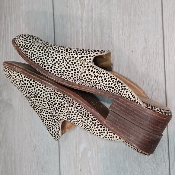 Madewell Women Fur Cheetah Mule Slip-On Loafers Shoes Sz 7 - Picture 8 of 13